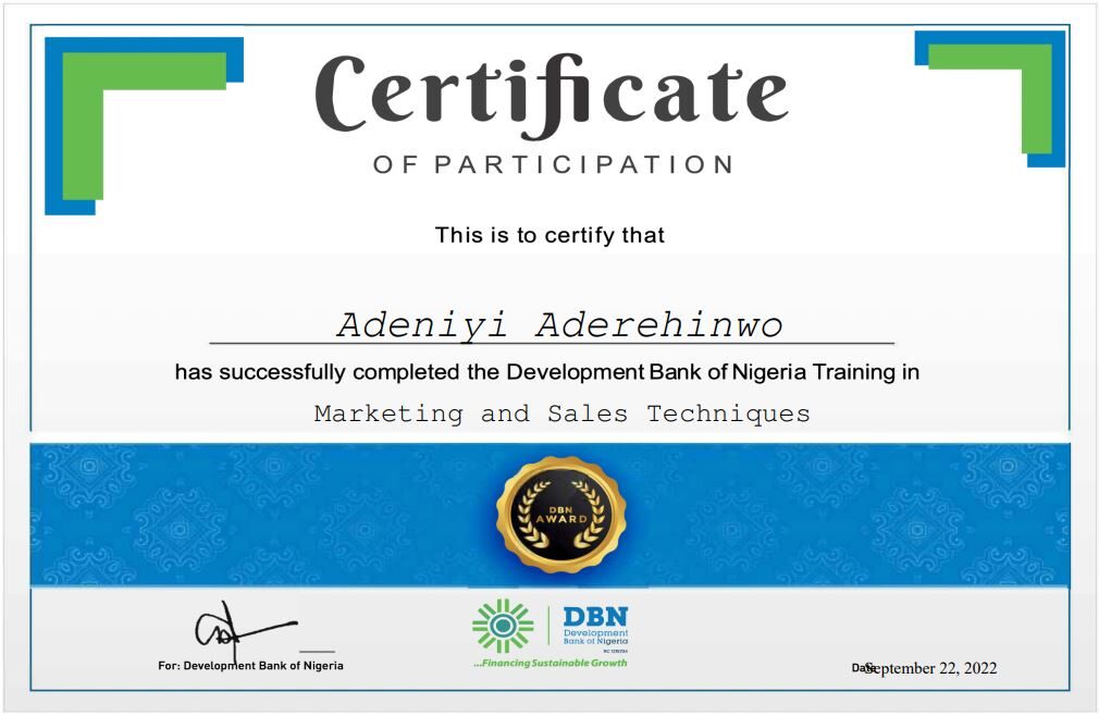 Certificate of Completion marketIng and scaling