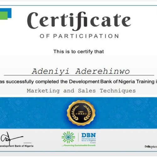 Certificate of Completion marketIng and scaling