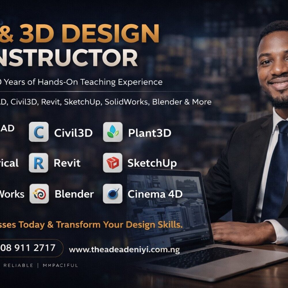 2D and 3D instructor Ade Adeniyi